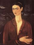 Art Frida Kahlo self portrai in a velvet dress juliana Areias website