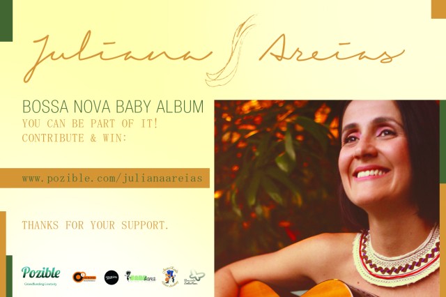 Juliana Areias - Bossa Nova Baby CD album POZIBLE Crowd Funding Campaign  postal_final
