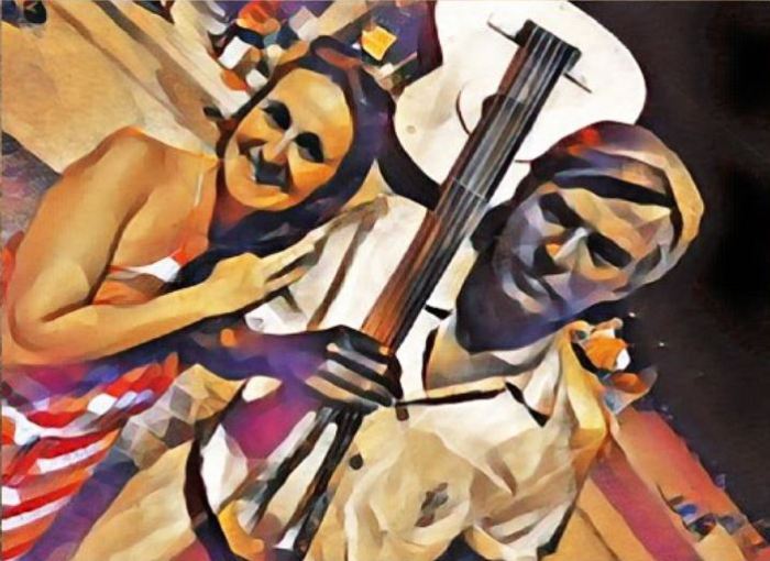 Juliana Areias and Antonio Carlos Jobim Tom Jobim - Jobim SongBook painting