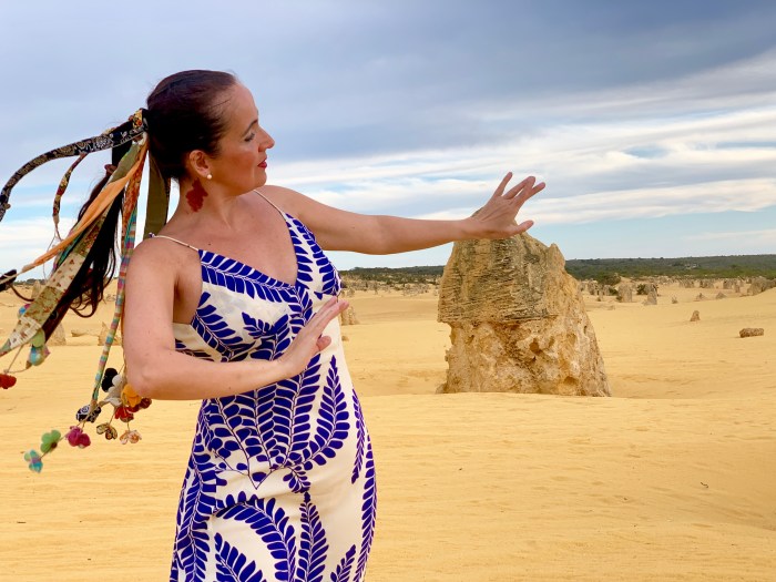 Juliana Areias All That Samba 2020 blue Pinnacles by Geoffrey Drake-Brockman