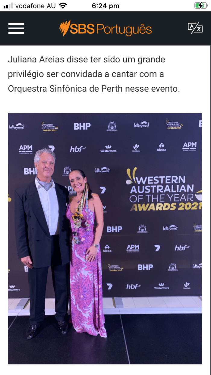 SBS Portuguese Juliana Areias Perth Symphony Orchestra article podcast extra page