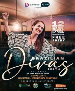 Brazilian Divas Juliana Areias Bamboo International women’s day poster