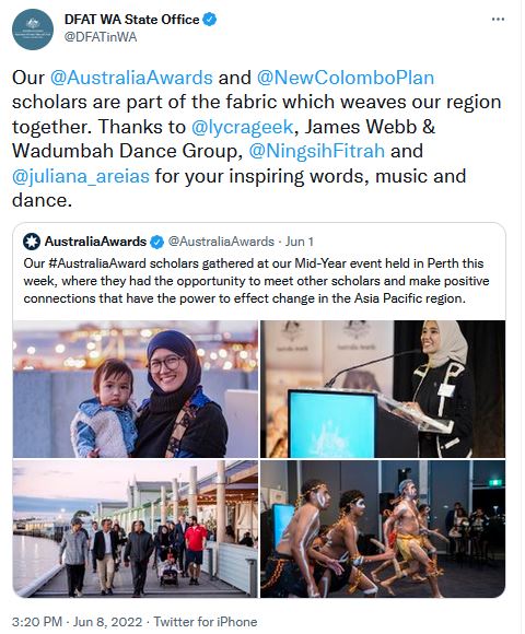 Twitter Australia Awards - WA Maritime Museum featuring Juliana Areias Department of International Affairs and trade - Australian Government