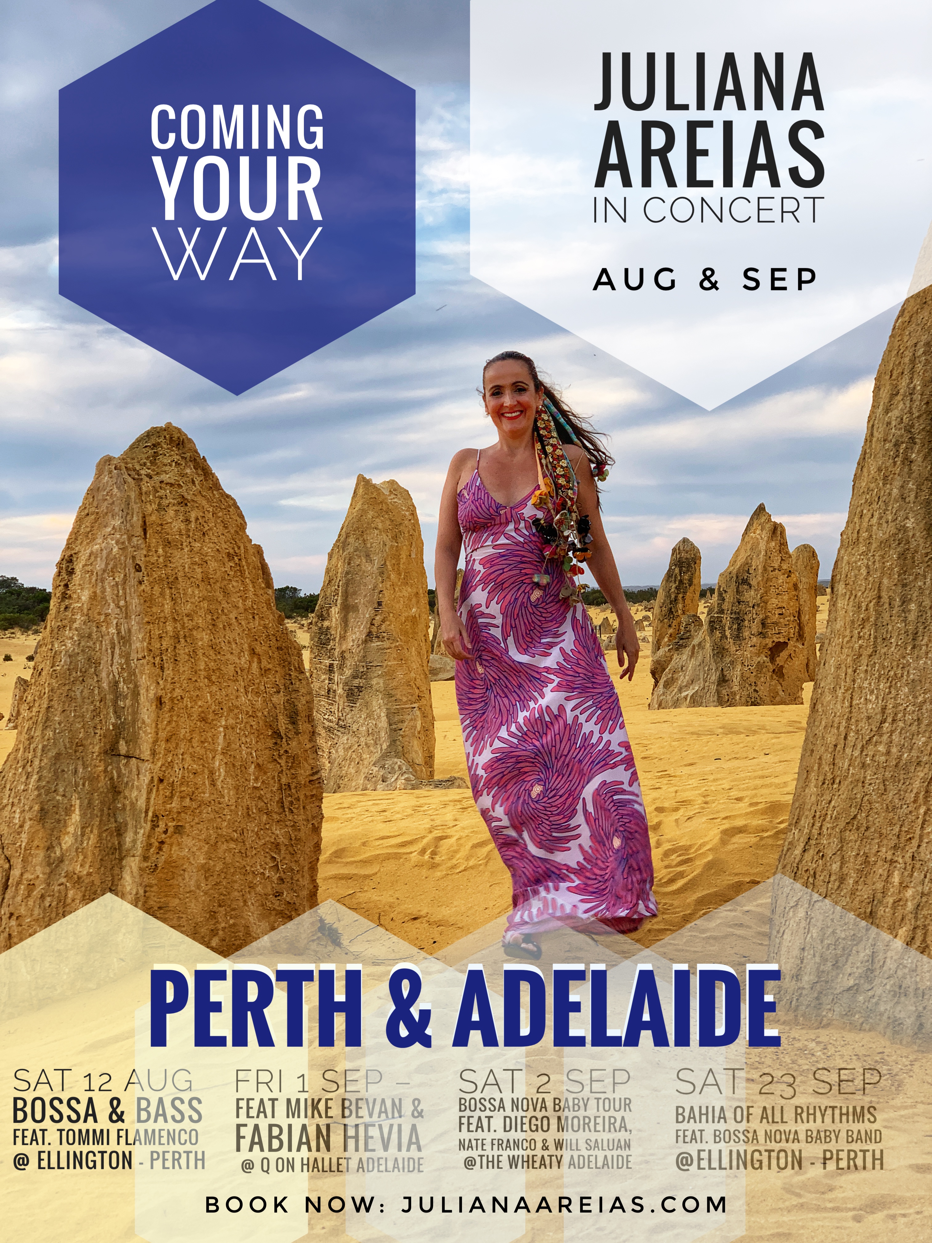 juliana-areias-in-concert-perth-adelaide-poster-ellington-q-on-hallet-wheaty-wheatsheaf-hotel-mike-bevan-tommi-flamenco-diego-moreira-nate-franco-will-saluan-fabian-hevia