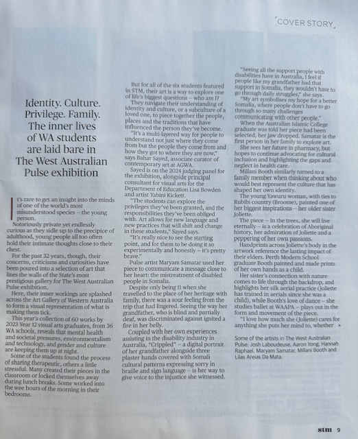 Western Australian Pulse Sunday times Magazine Lilas Areias 3